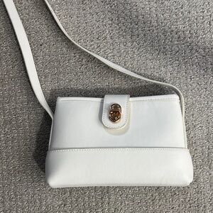 Primark White Crossbody Bag with Gold Accent